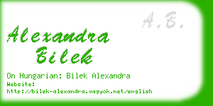 alexandra bilek business card